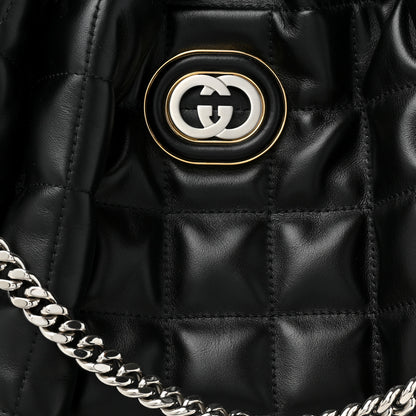 Gucci Calfskin Quilted Large Deco Tote Bag Black 8 of 12