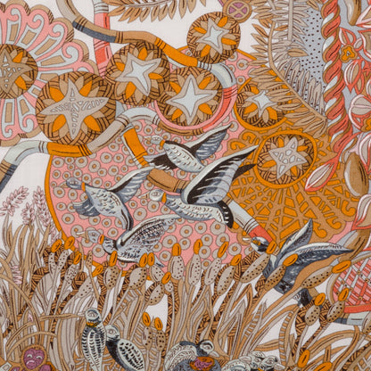 Hermes Cashmere Silk Au Fil Du Carre Shawl 140 1 of 8