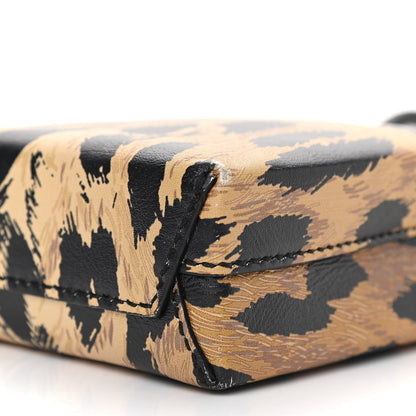 Balenciaga Smooth Calfskin Leopard Print Logo Shopping Phone Holder Bag Beige Black 8 of 8