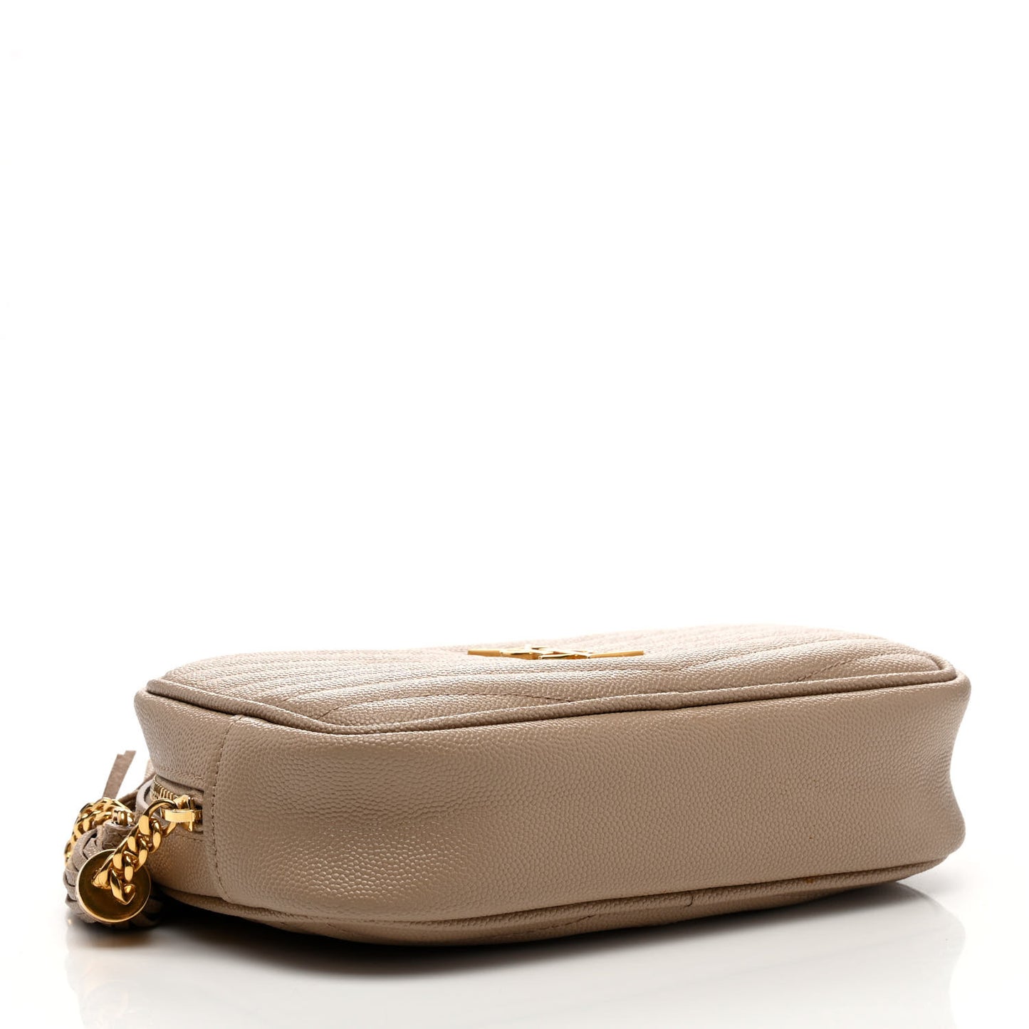 Grain De Poudre Matelasse Monogram Mini Lou Camera Bag Dark Latte