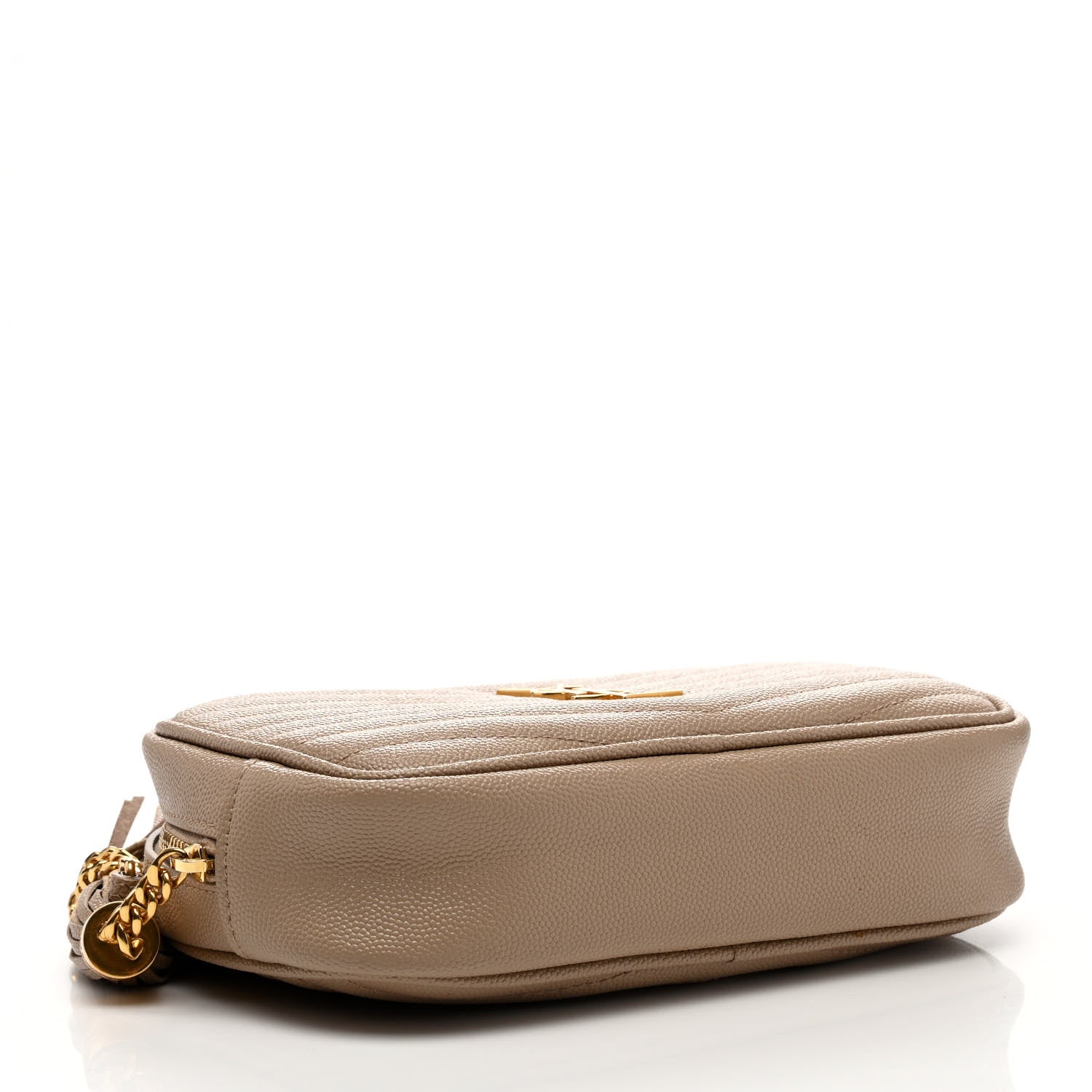 Saint Laurent Grain De Poudre Matelasse Monogram Mini Lou Camera Bag Dark Latte 4 of 11