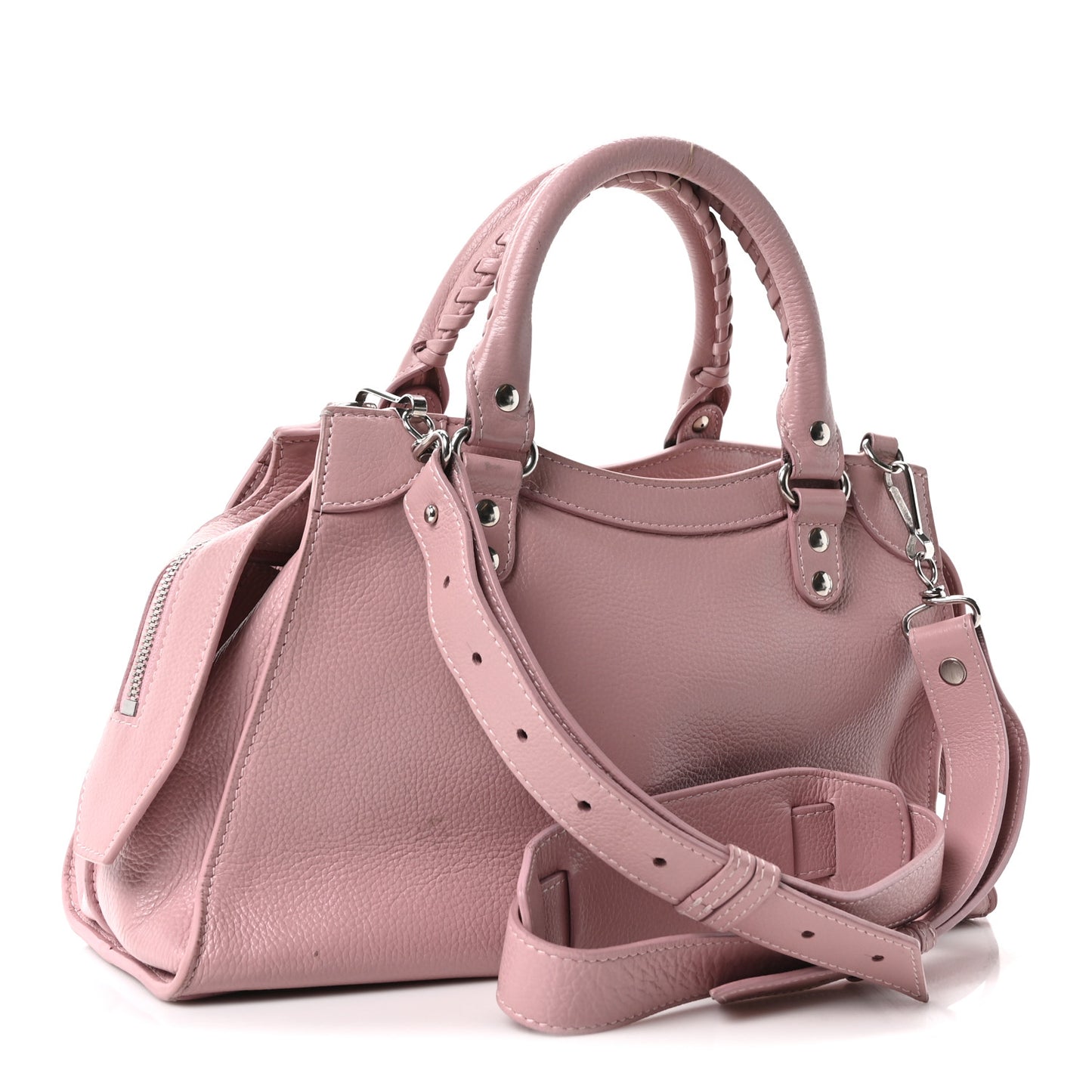 Grained Calfskin Neo Classic Silver Hardware S City Powder Pink