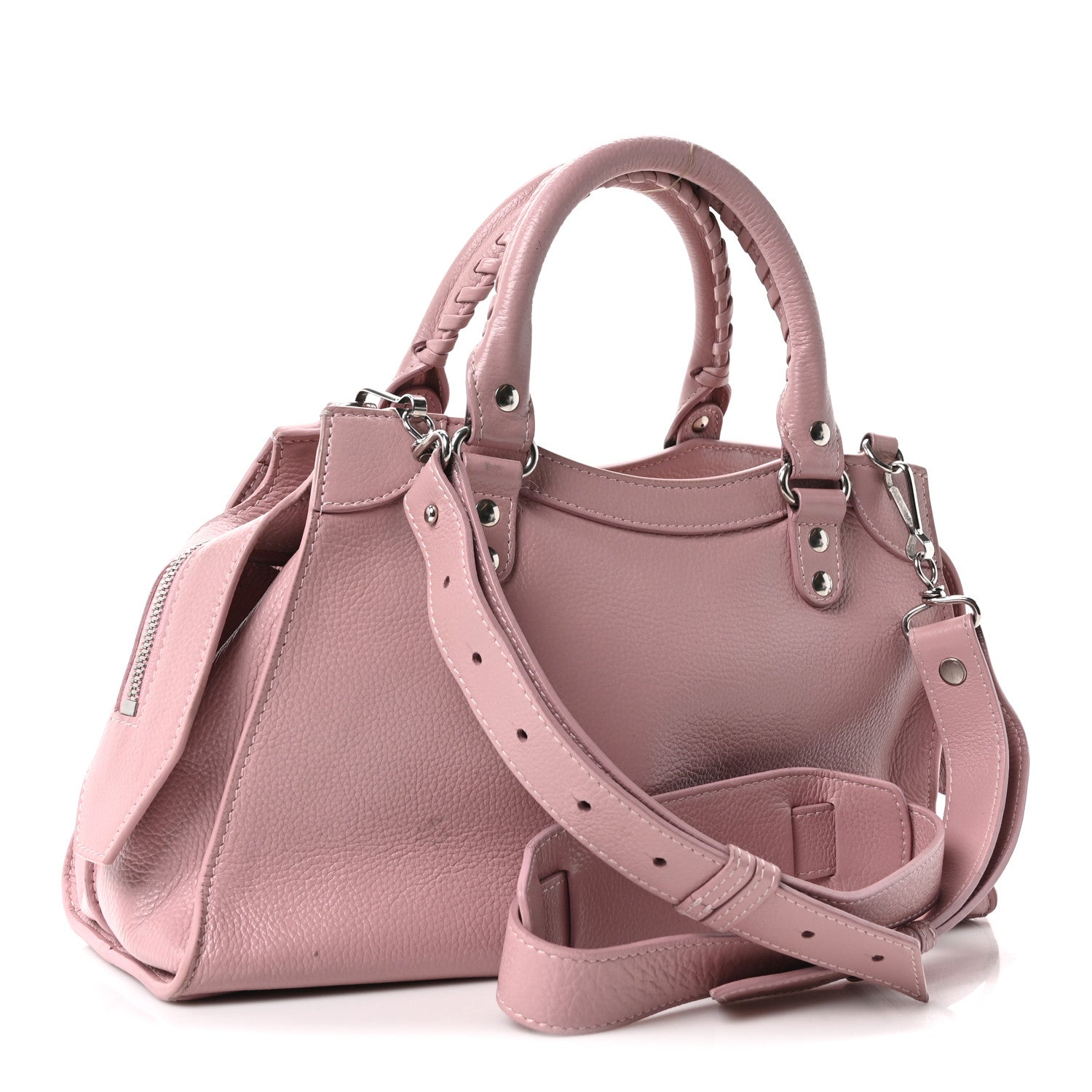 Balenciaga Grained Calfskin Neo Classic Silver Hardware S City Powder Pink 3 of 10