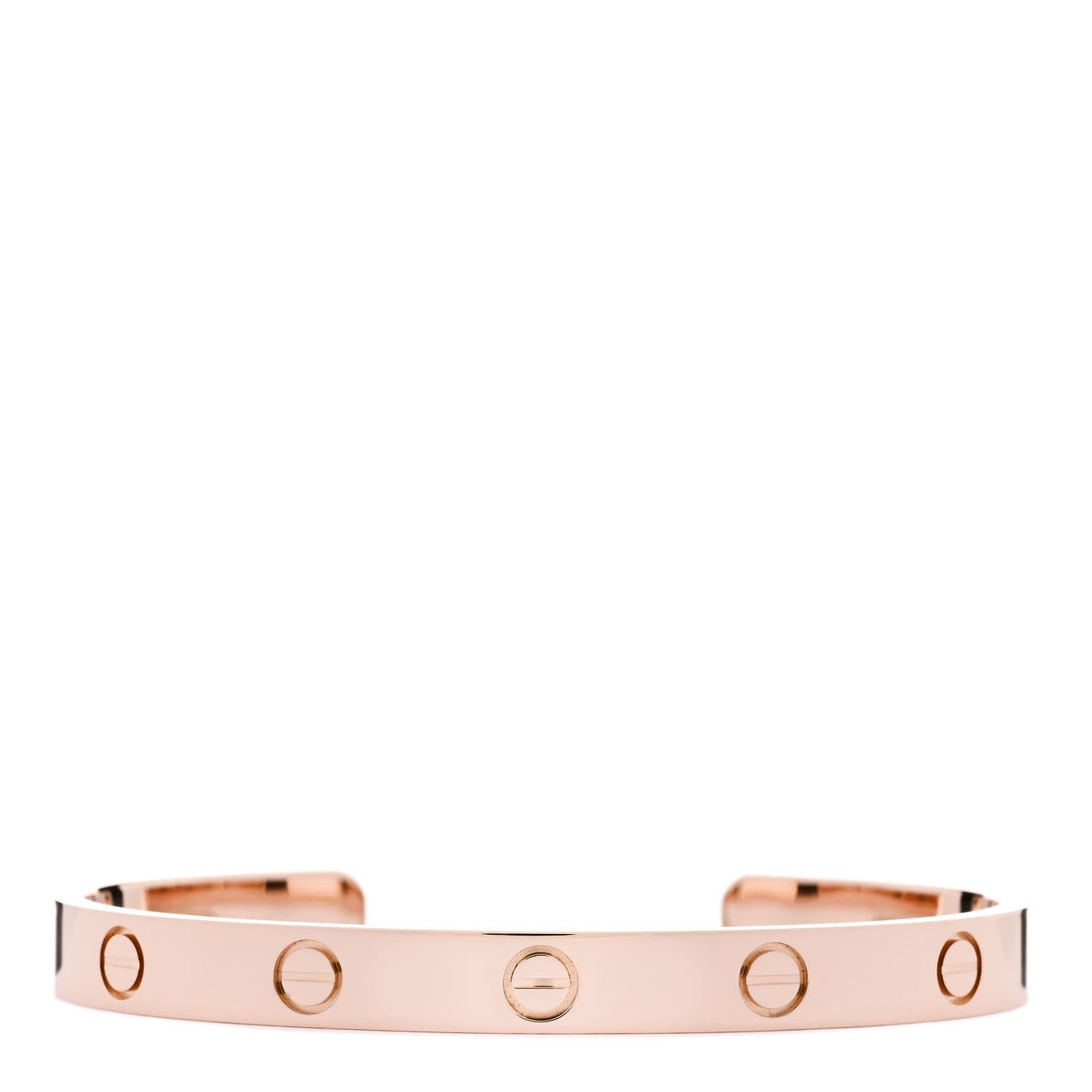 18K Pink Gold LOVE Cuff Bracelet 17