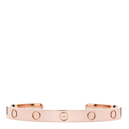 Cartier 18K Pink Gold LOVE Cuff Bracelet 17 1 of 3