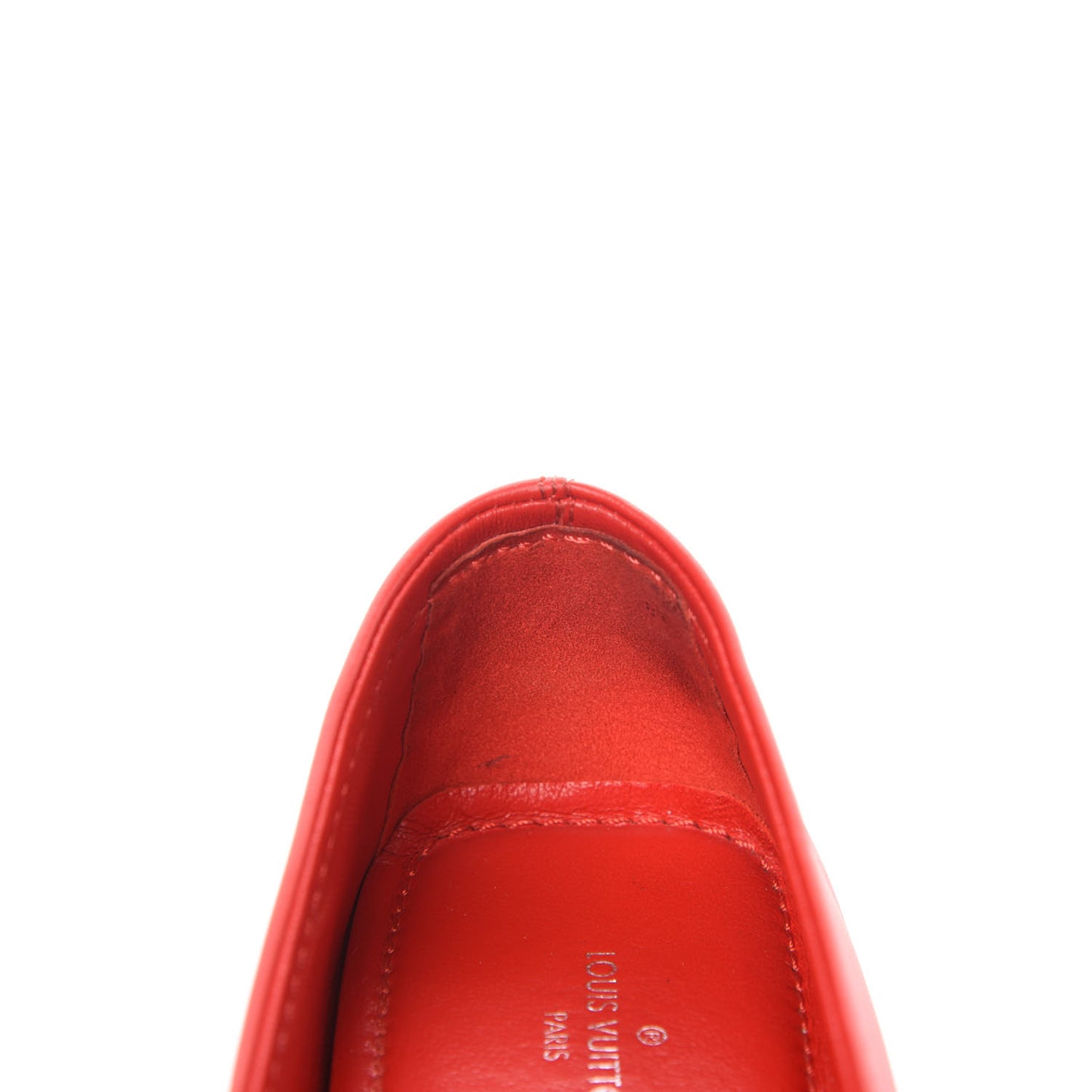 Calfskin Oxford Ballerina Flats 37 Red