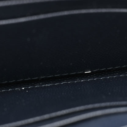 Saint Laurent Grain De Poudre Matelasse Chevron Monogram Small Zip Around Wallet Deep Marine 11 of 11