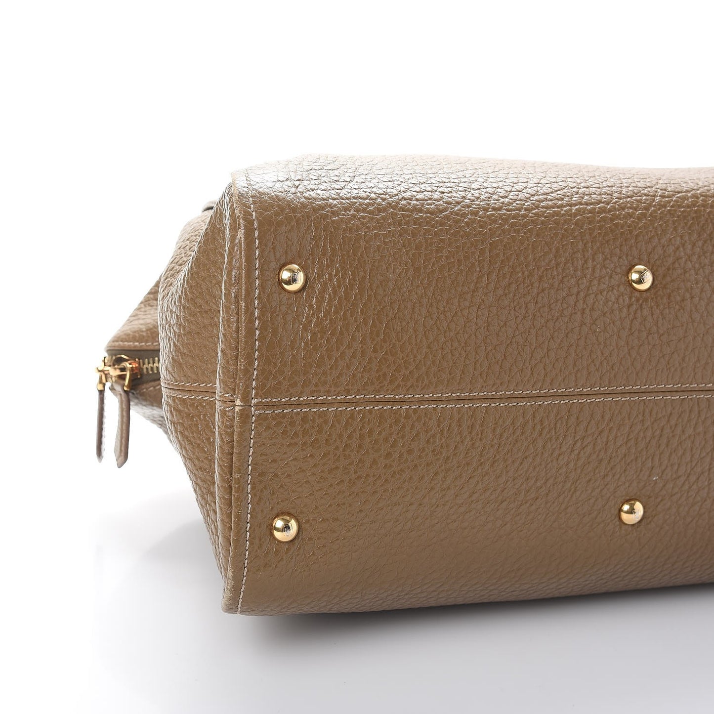 Pebbled Calfskin Large Chameleon Tote Brown