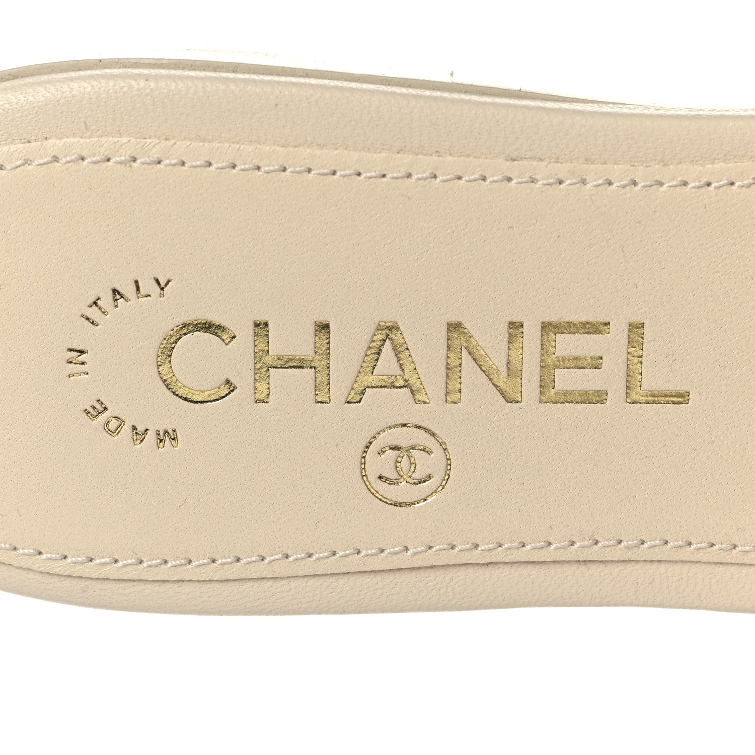 Chanel Lambskin Quilted Turnlock Flat Mules 35.5 Ivory 9 of 10