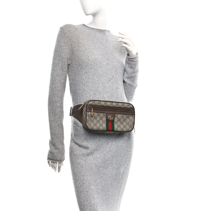 Gucci Soft GG Supreme Monogram Medium Ophidia Belt Bag Dark Brown 2 of 11