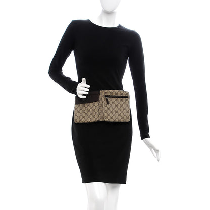 Gucci GG Monogram Double Pocket Belt Bag Dark Brown 2 of 8