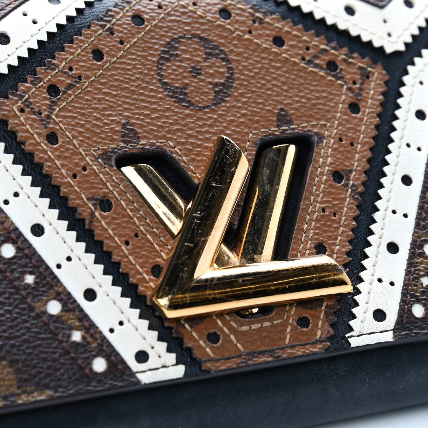 Veau Satin Monogram Twist Chain Wallet