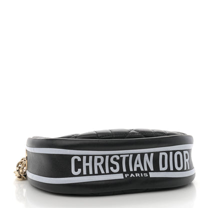 Christian Dior Lambskin Cannage Small Dior Vibe Hobo Bag Black 4 of 10