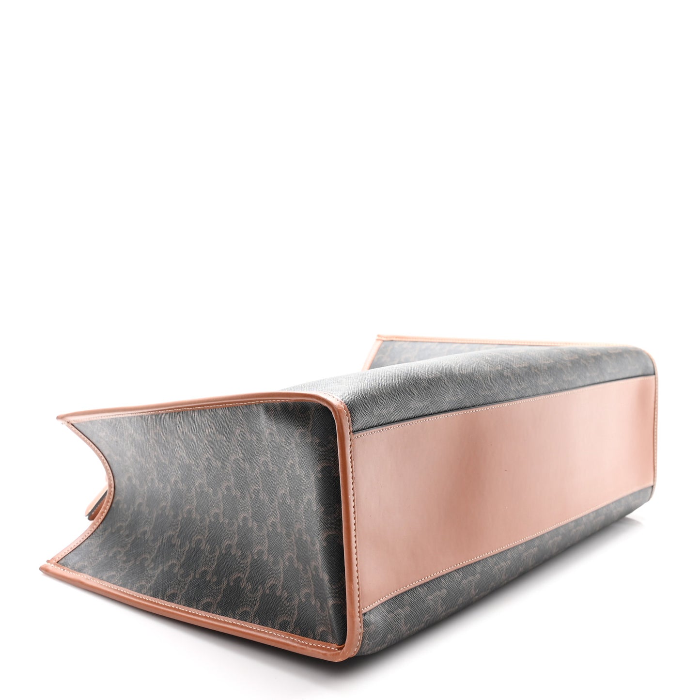 Triomphe Canvas Calfskin Horizontal Cabas Tan
