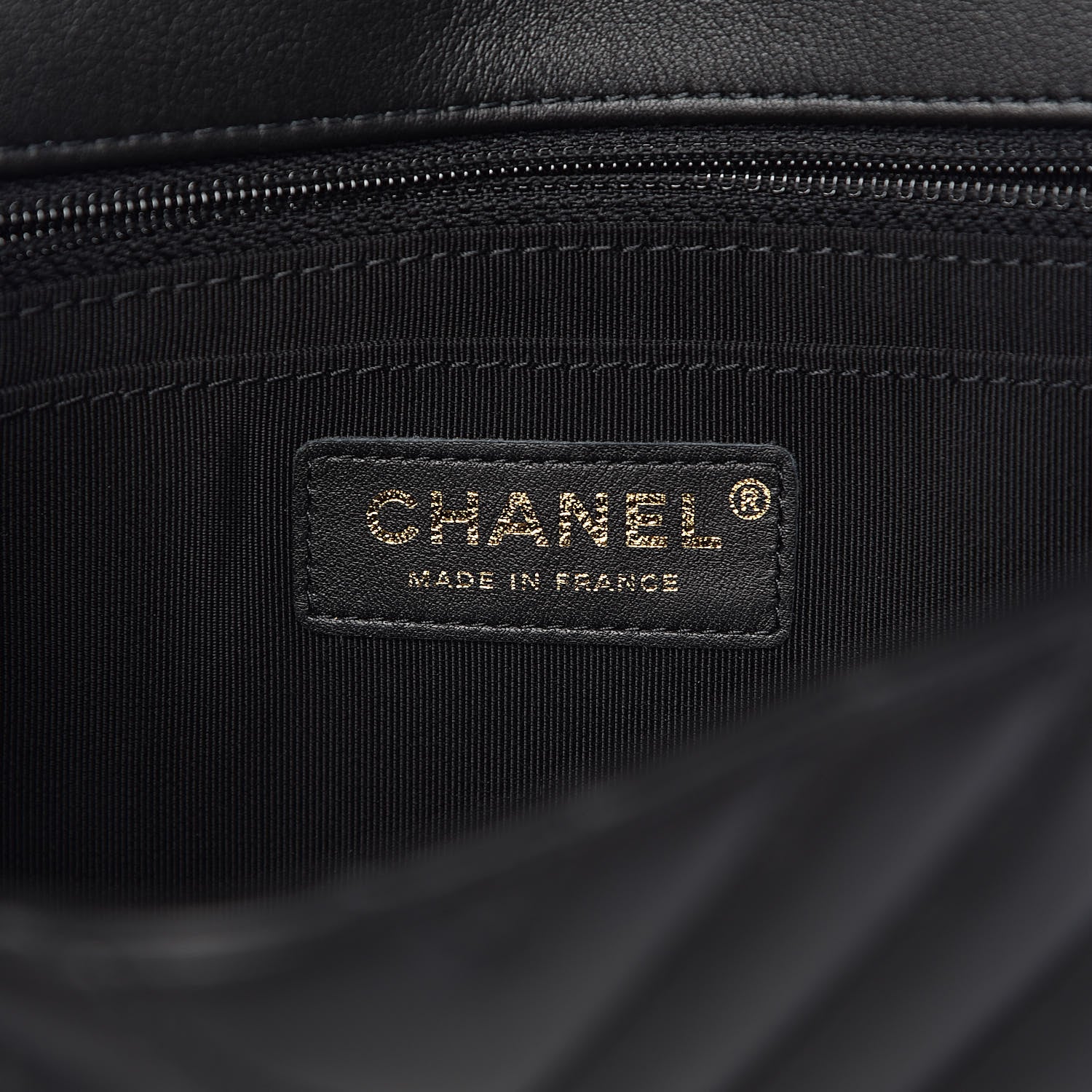 Chanel Calfskin Chevron Quilted Statement Flap Black 6 of 11