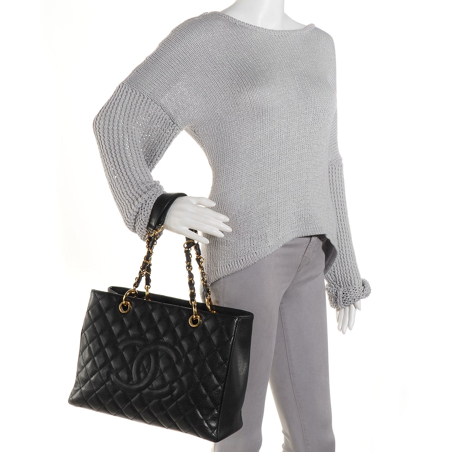 Caviar Grand Shopping Tote GST Black