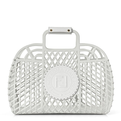 Fendi Recycled Plastic Vitello Liberty Matte Medium Fendi Basket White Ice 1 of 11