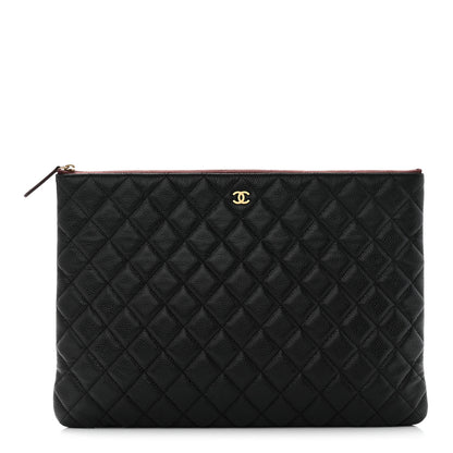 Chanel Caviar Quilted Large Cosmetic Case Black 1 of 7