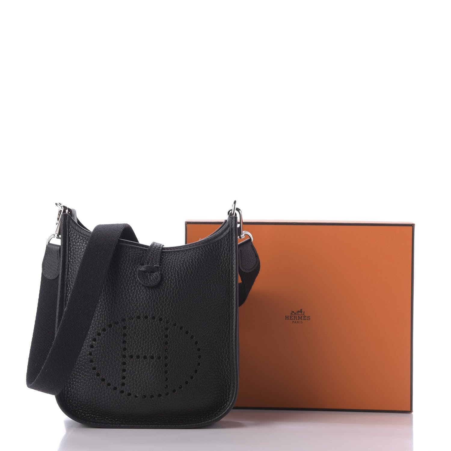 Hermes Taurillon Clemence Evelyne TPM Black 9 of 9