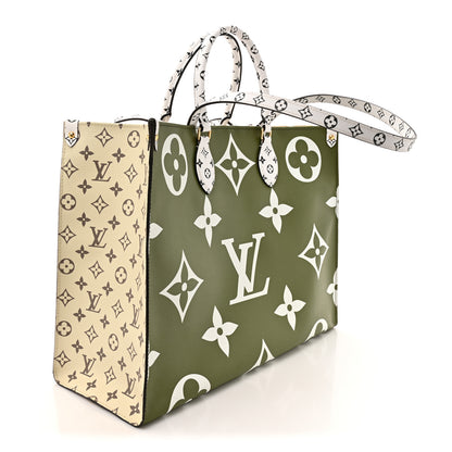 Louis Vuitton Monogram Giant Onthego GM Kaki Beige 3 of 13