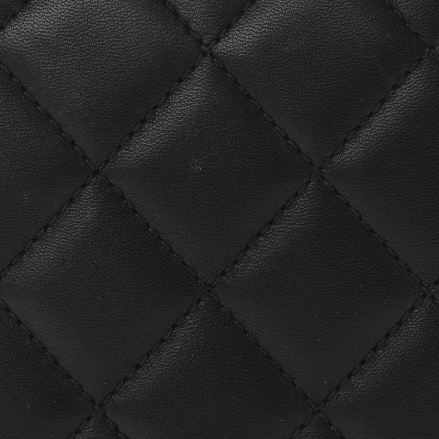 Lambskin Quilted Kisslock Minaudiere Black