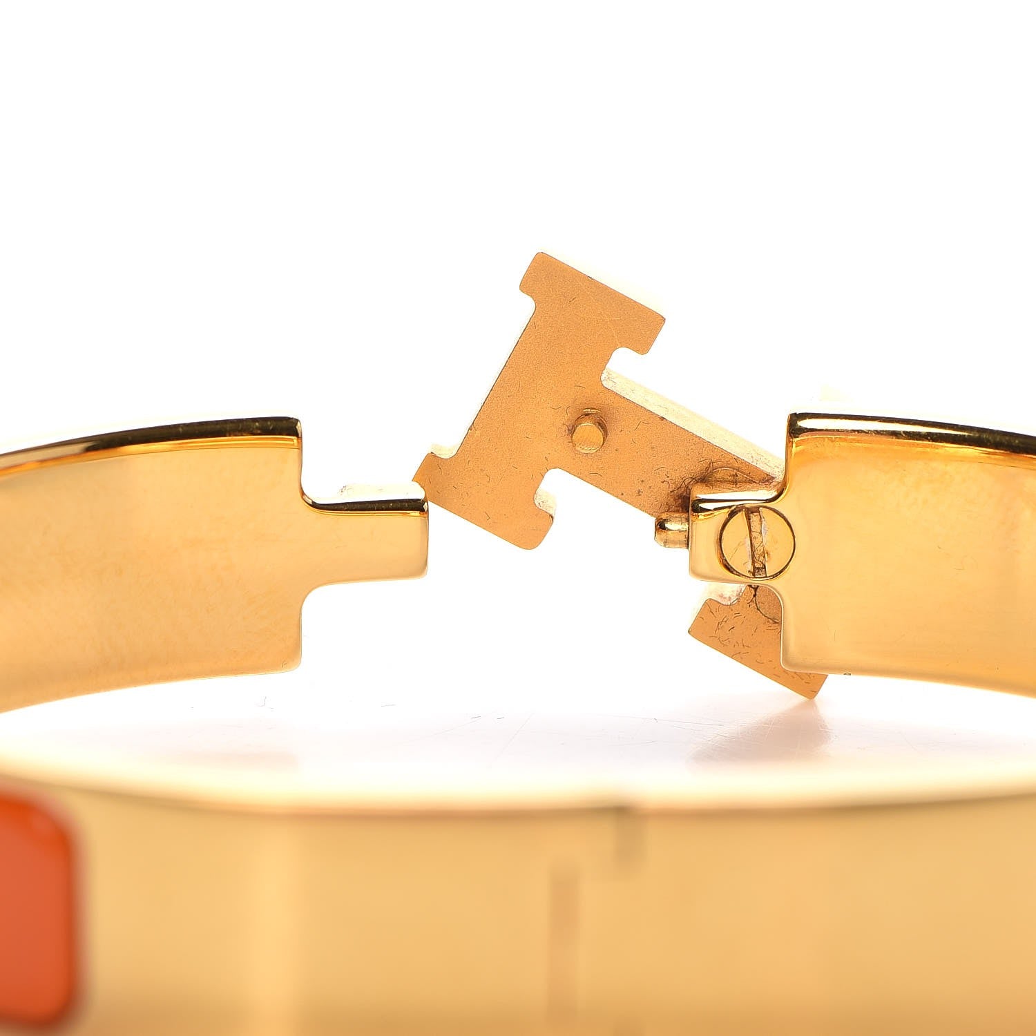 Hermes Enamel Narrow Clic Clac H Bracelet PM Orange 5 of 5
