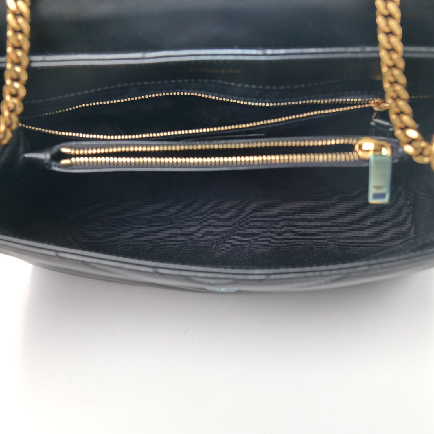 Saint Laurent Calfskin Y Quilted Monogram Medium Loulou Chain Satchel Black 5 of 9