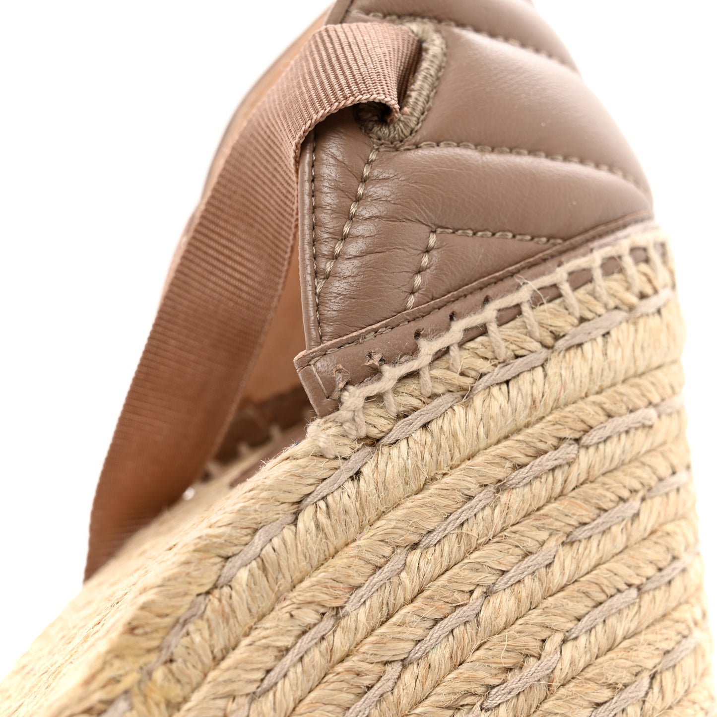 Nappa Matelasse GG Marmont Ankle Wrap Platform 35/120mm Espadrille Wedges 37 Porcelain Rose