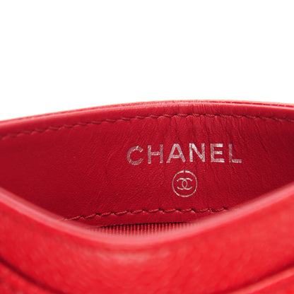 Chanel Caviar Quilted Card Holder Red 6 of 8