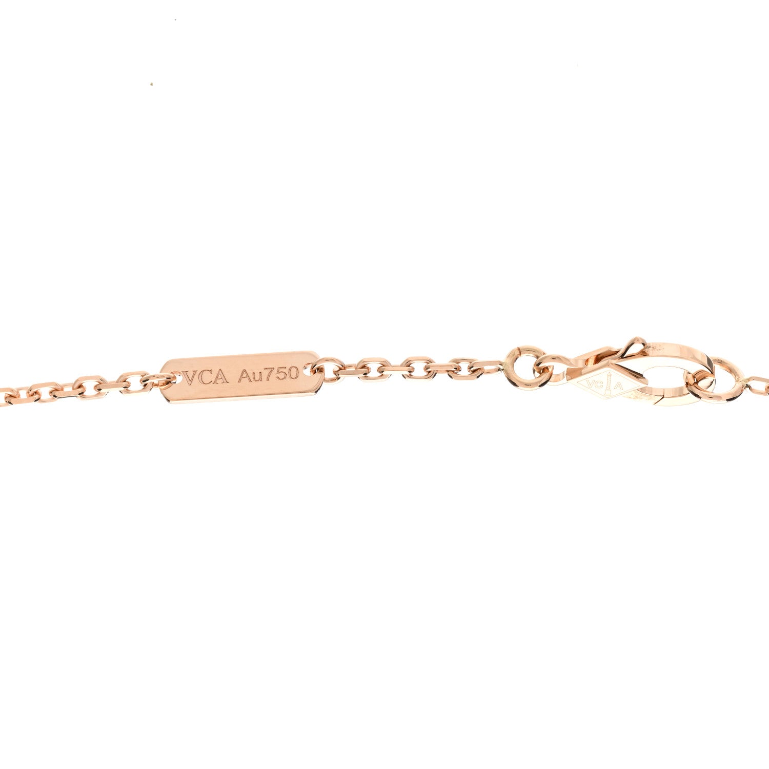 Van Cleef & Arpels 18K Rose Gold Diamond Mother of Pearl Two Butterfly Pendant Necklace 4 of 5