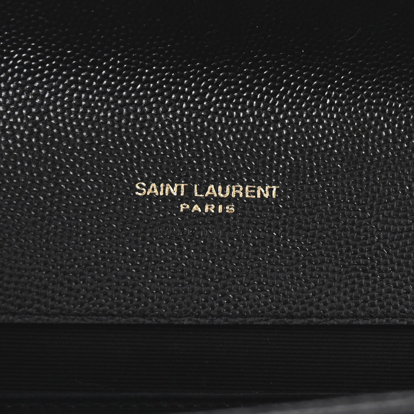 Grain De Poudre Matelasse Chevron Monogram Envelope Clutch Black