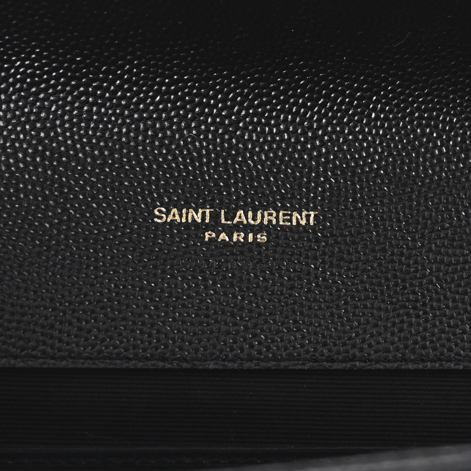 Saint Laurent Grain De Poudre Matelasse Chevron Monogram Envelope Clutch Black 6 of 7