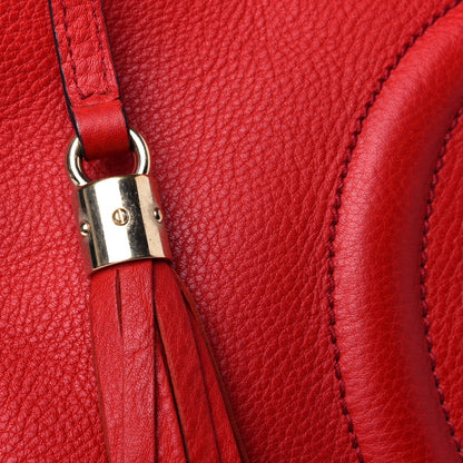 Gucci Pebbled Calfskin Medium Soho Chain Shoulder Bag Tabasco Red 11 of 11