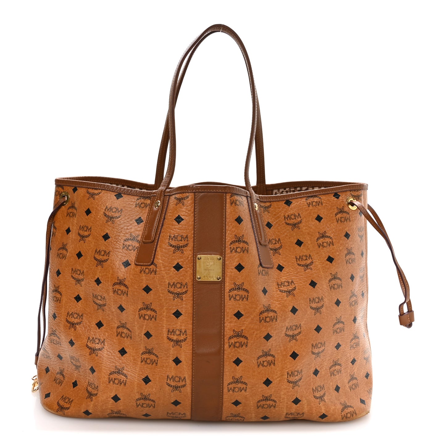 Visetos Large Liz Reversible Shopper Tote Cognac