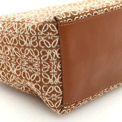 Loewe Jacquard Anagram Calfskin Small Cubi Bag Tan Pecan 8 of 10