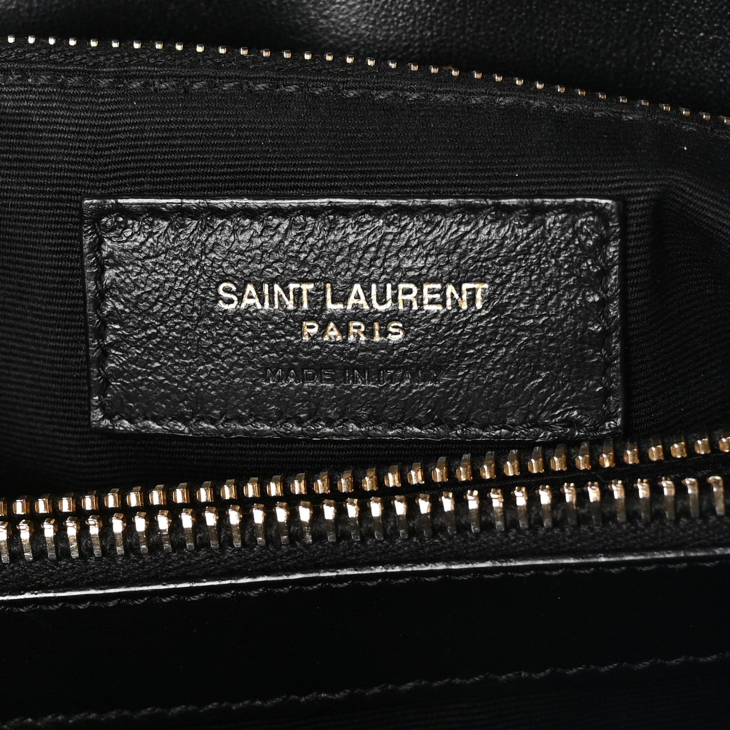 Calfskin Y Quilted Monogram Medium Loulou Chain Satchel Black