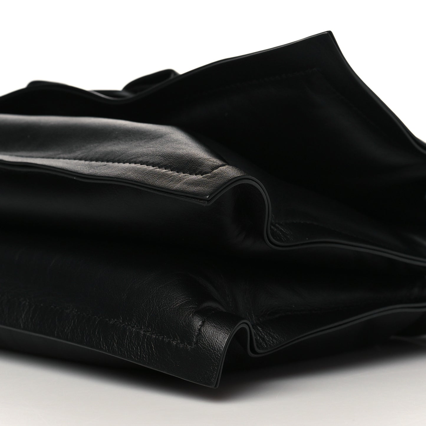 Calfskin Small Viva Bow Shoulder Bag Black