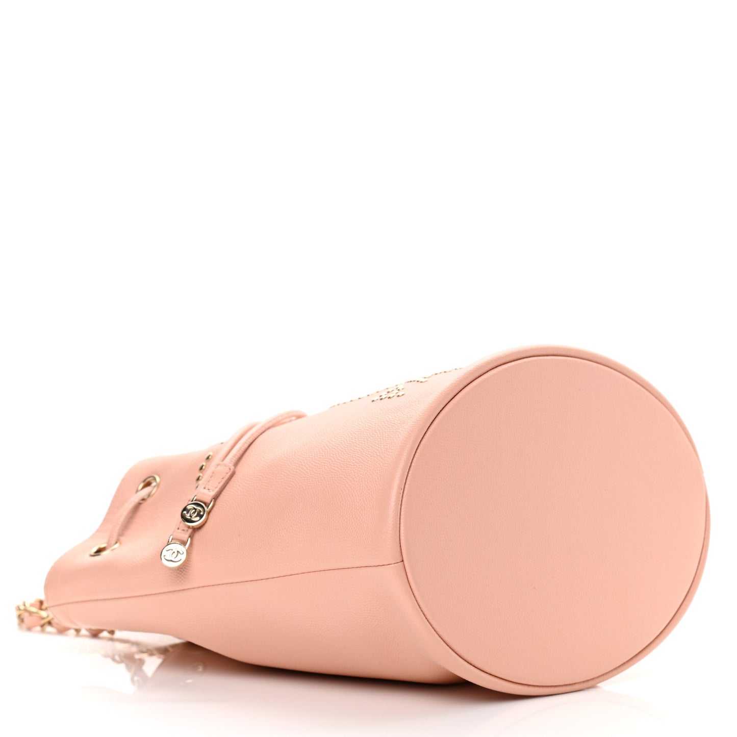 Caviar Deauville Drawstring Bucket Bag Light Pink