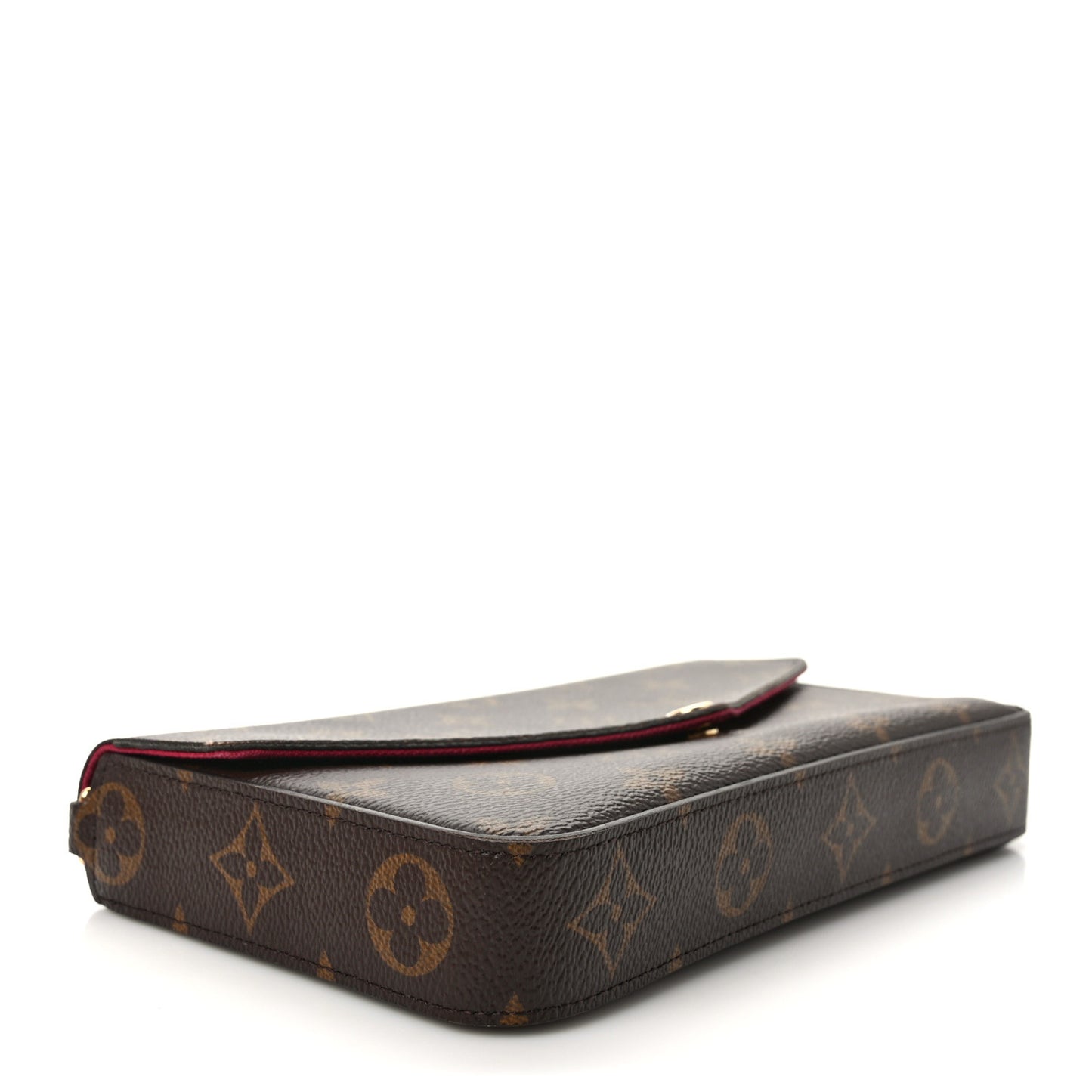 Monogram Pochette Felicie Chain Wallet Fuchsia