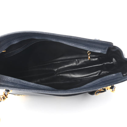 Chanel Caviar CC Shoulder Bag Navy Blue 5 of 10