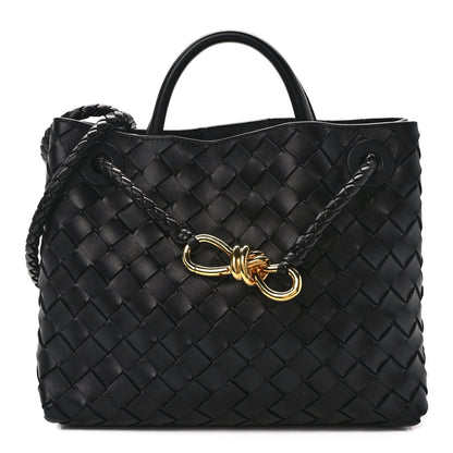 Bottega Veneta Nappa Intrecciato Small Andiamo Shoulder Bag Black 1 of 12
