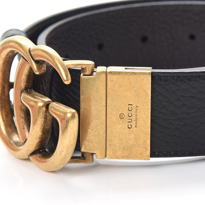 Gucci Calfskin Double G Reversible 37mm Belt 70 28 Black Cocoa 5 of 9