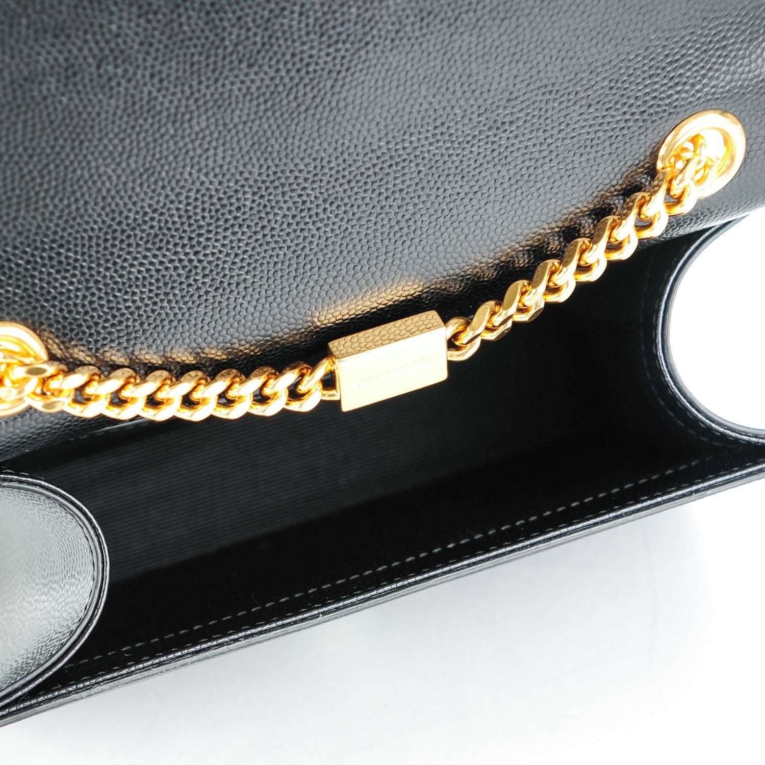Saint Laurent Grain De Poudre Small Monogram Kate Satchel Black 5 of 7
