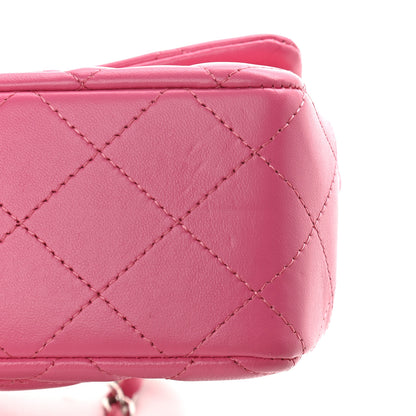 Chanel Lambskin Quilted Mini Rectangular Flap Pink 9 of 10