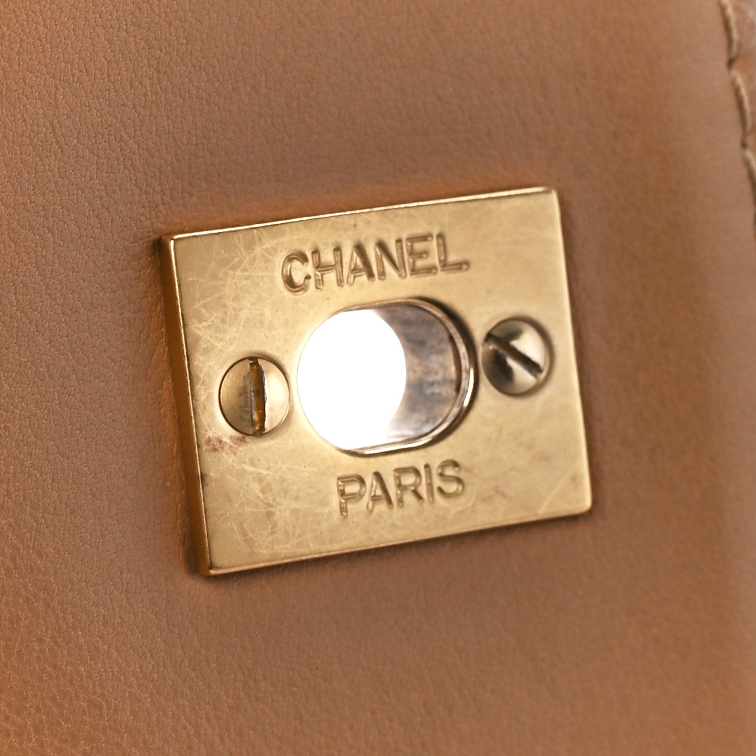Chanel Calfskin Quilted Medium Wild Stitch Flap Beige 7 of 14