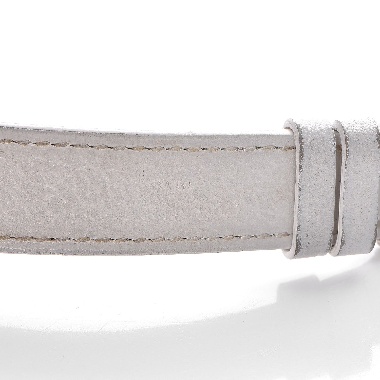Hermes Stainless Steel Courchevel 21mm Heure H Hour Watch Blanc 7 of 8
