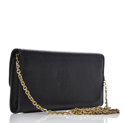 Christian Dior Calfskin Dioraddict Wallet on Chain Black 3 of 7