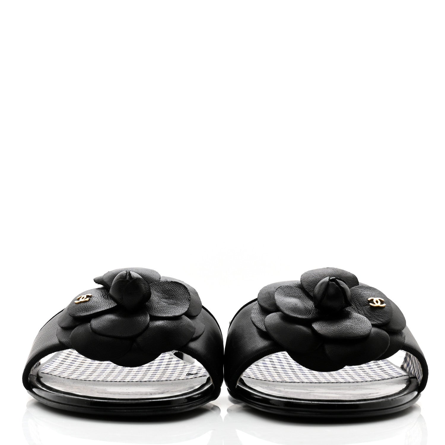 Chanel Patent Quilted Camellia Sandal 40 Black 2 of 10