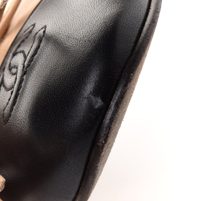 Chanel Lambskin Cap Toe CC Ballerina Flats 39 Beige Black 10 of 13