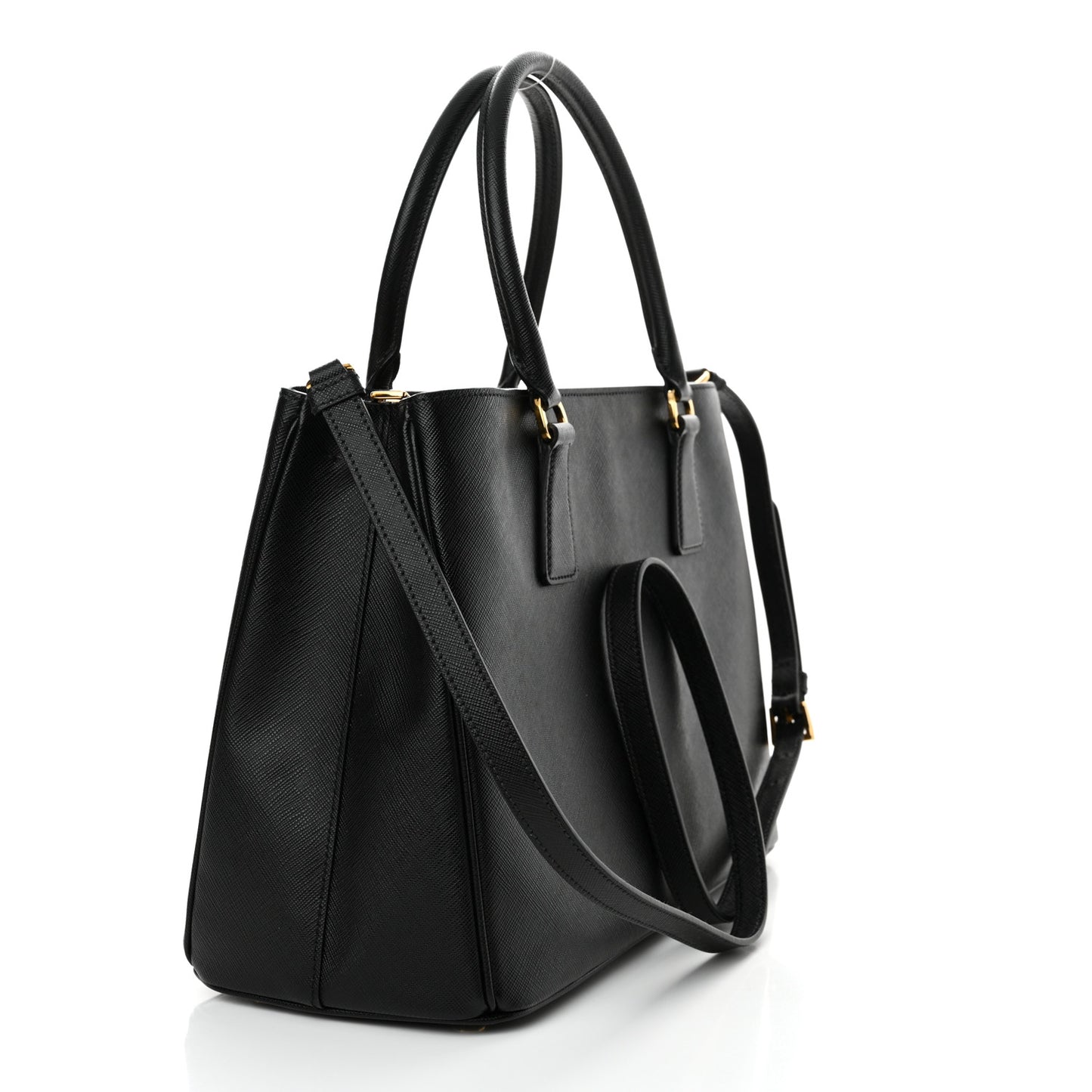 Saffiano Lux Medium Tote Black